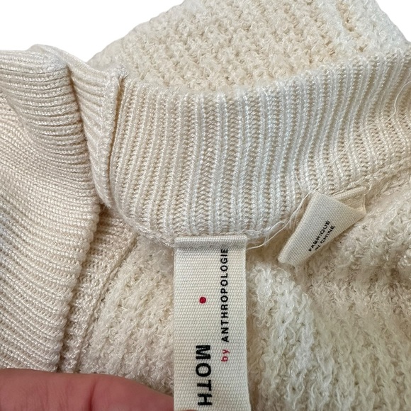 Moth by Anthropologie Cream Button Up Back Knit Sleeveless Top Size XS - Picture 17 of 17